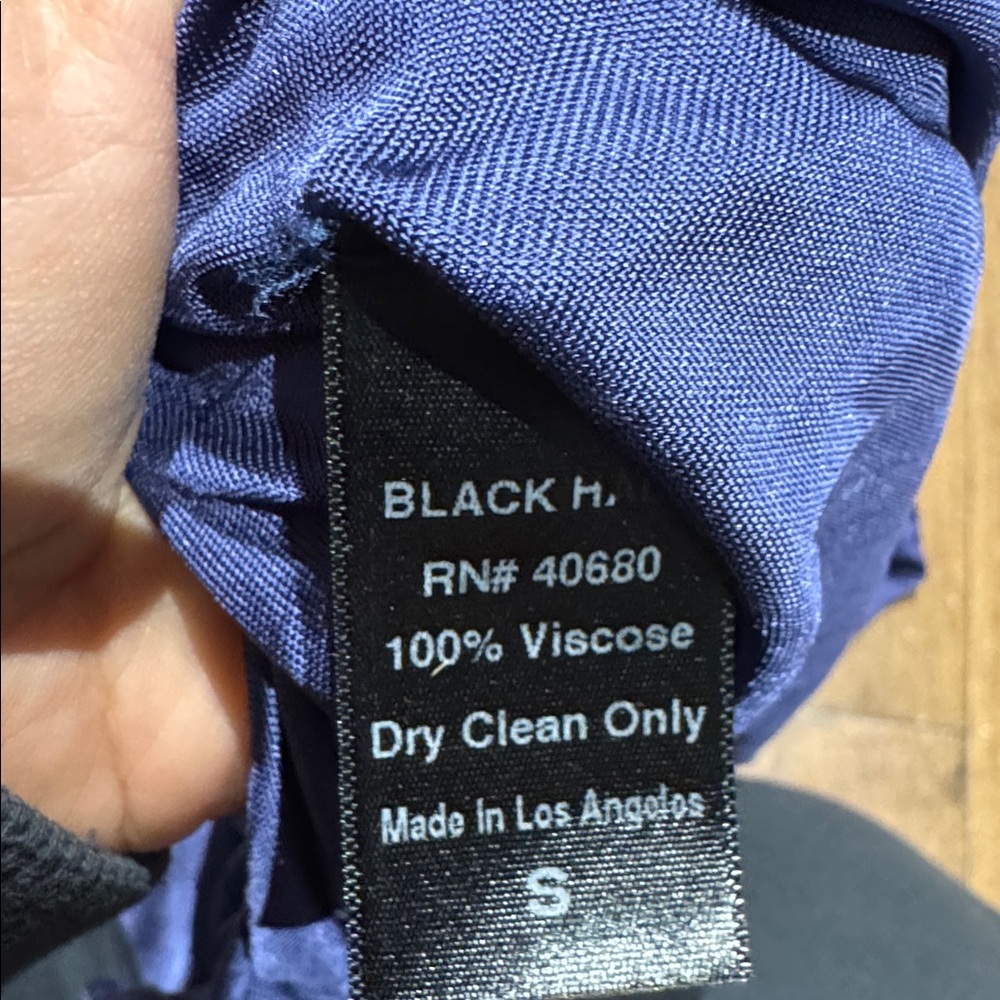 Black Halo One-Shoulder Navy Dress - Picture 4 of 4